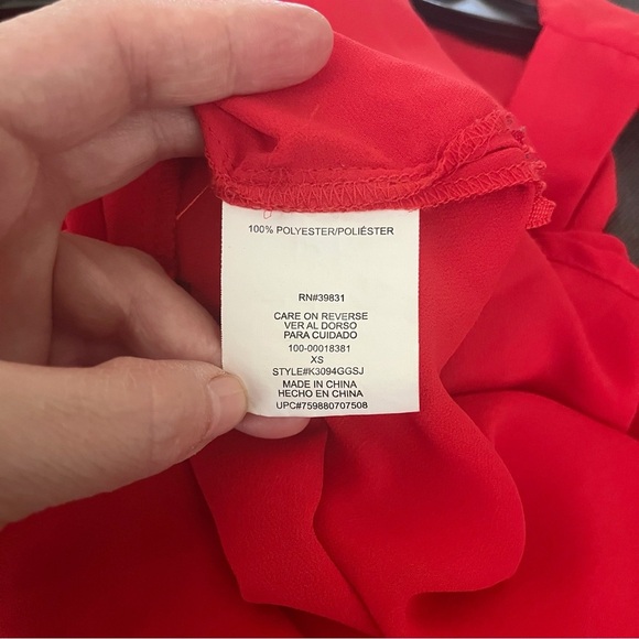 My Michelle Tank Top Women's Size XS Red Side Zippers Pocket Classic Shell - Picture 5 of 6